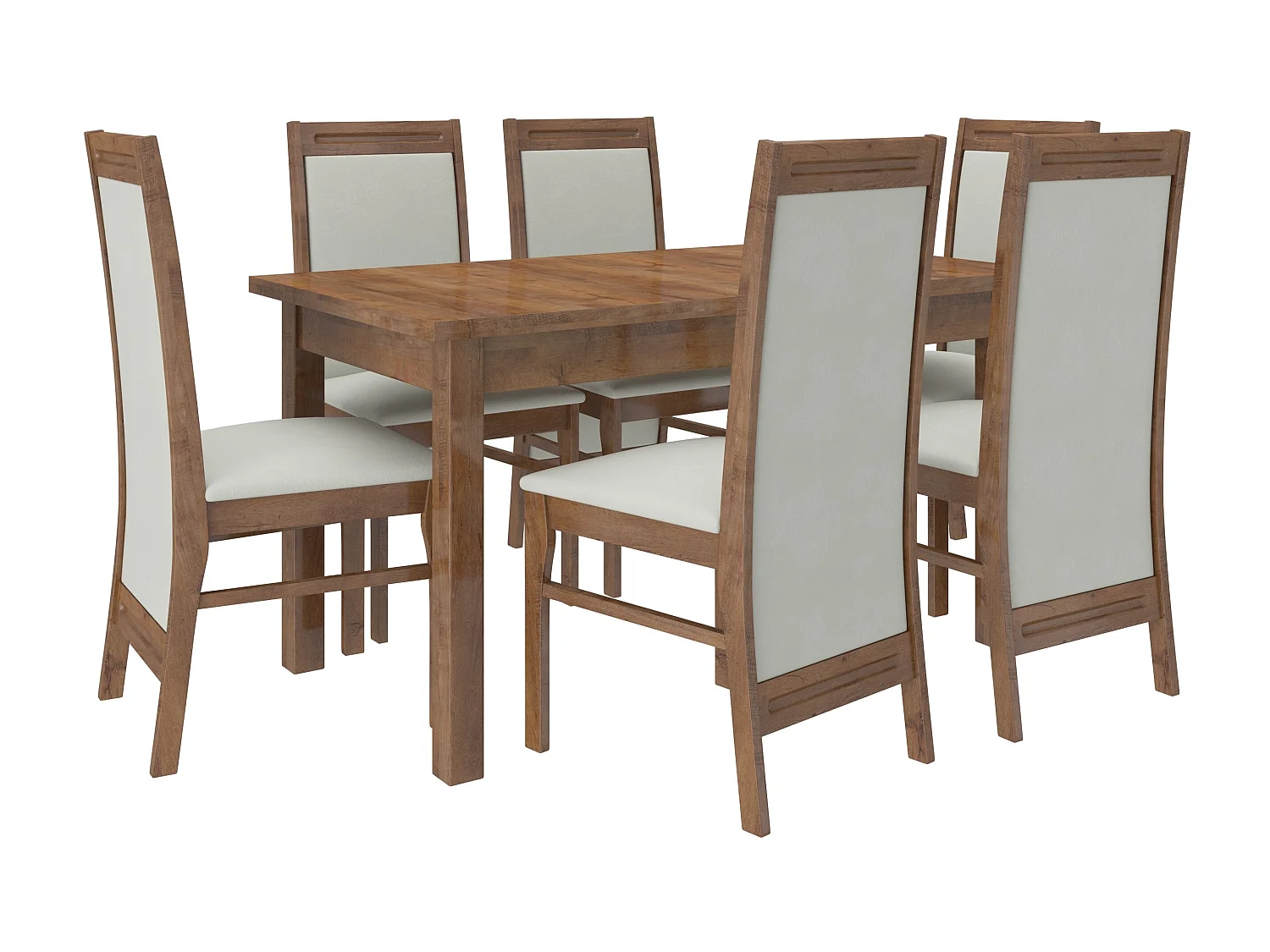 Table extensible 140-180cm en bois marron Komba