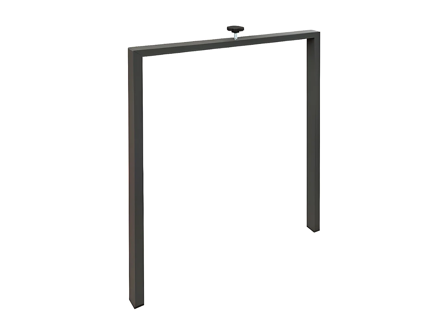 Table extensible 180 à 440cm blanche et métal anthracite Likro-Pied et support sur roulettes