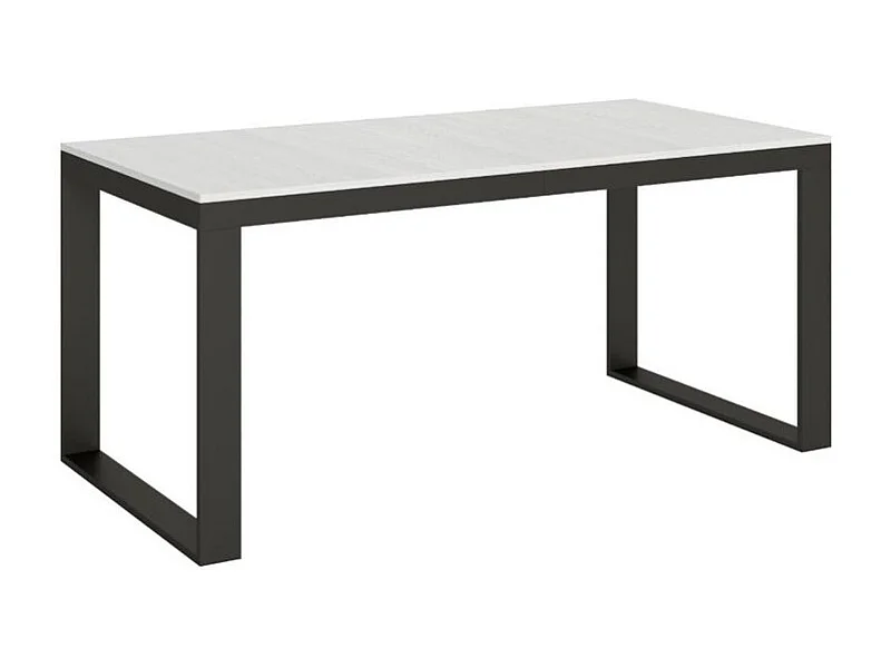 Mesa de comedor extensible tiroz evolución-Blanco-Base y soporte con ruedas-180 à 440cm