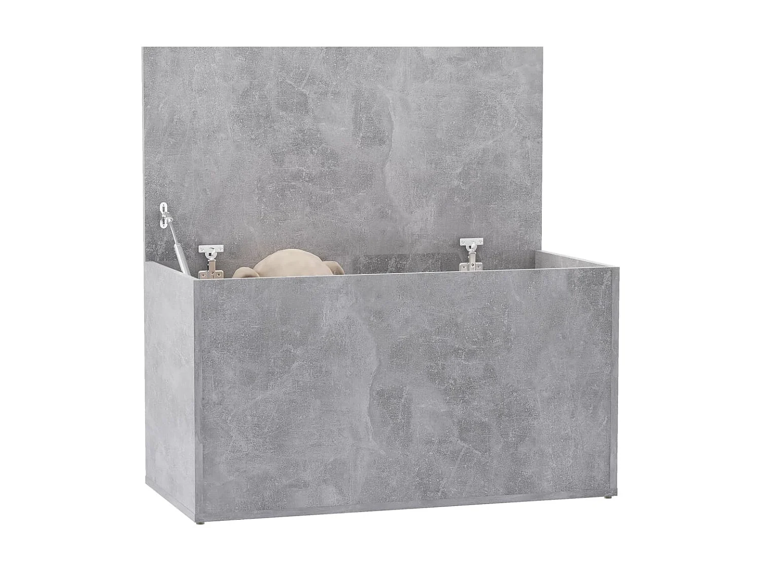 Opbergkist 84x42x46 cm bewerkt hout betongrijs