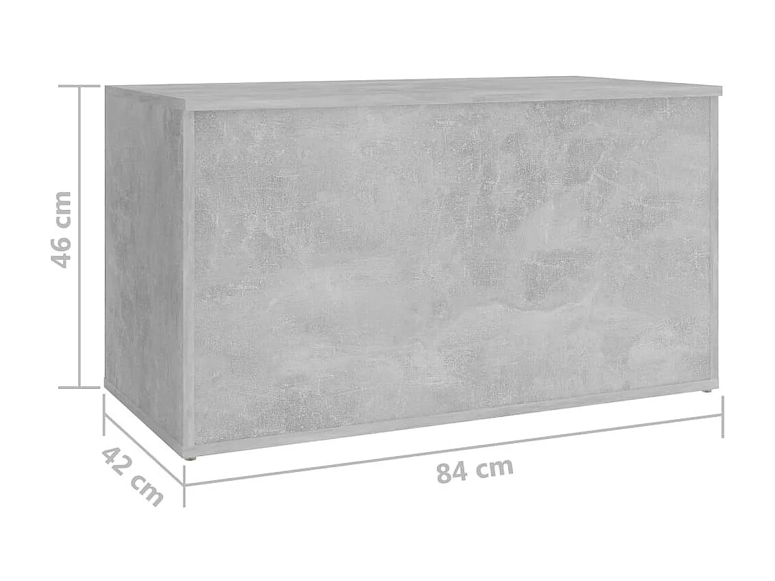 Opbergkist 84x42x46 cm bewerkt hout betongrijs