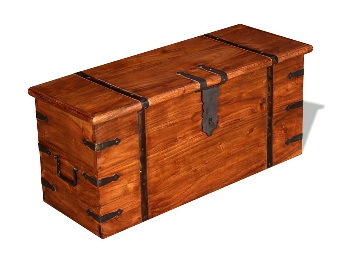 Ensemble de deux coffres de rangement Bois massif