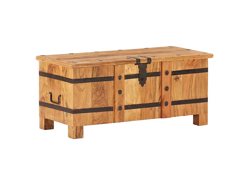Coffre 90x40x40 Bois d'acacia solide