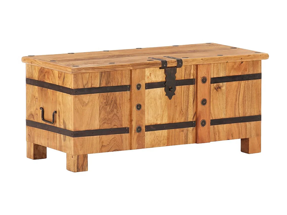 Coffre 90x40x40 Bois d'acacia solide