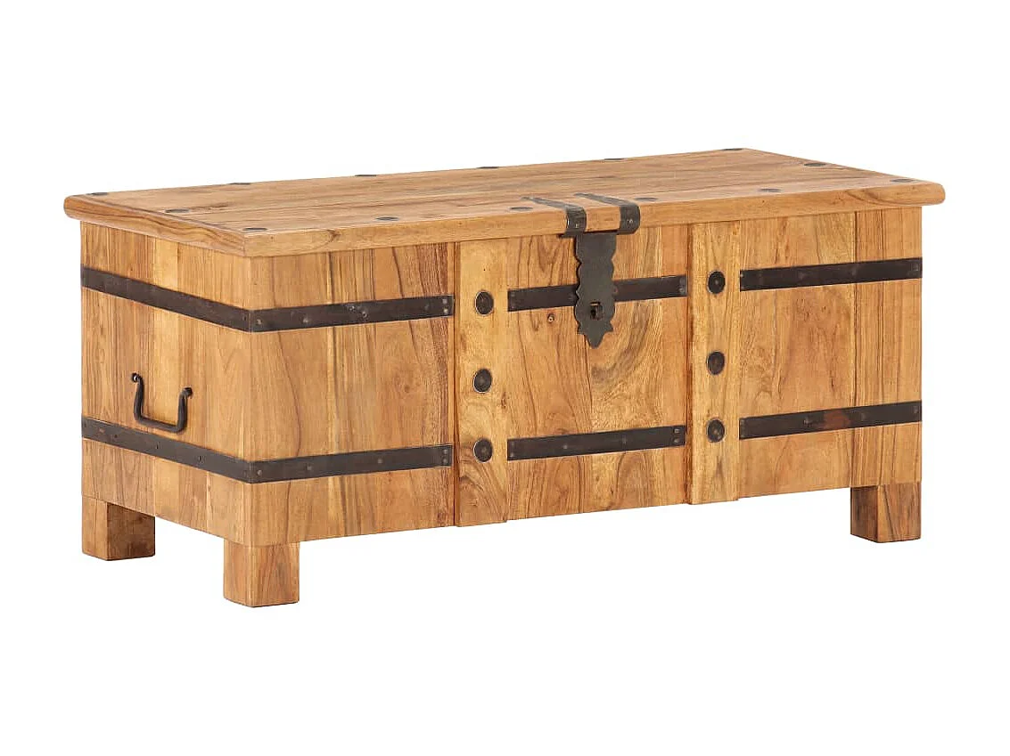 Coffre 90x40x40 Bois d'acacia solide