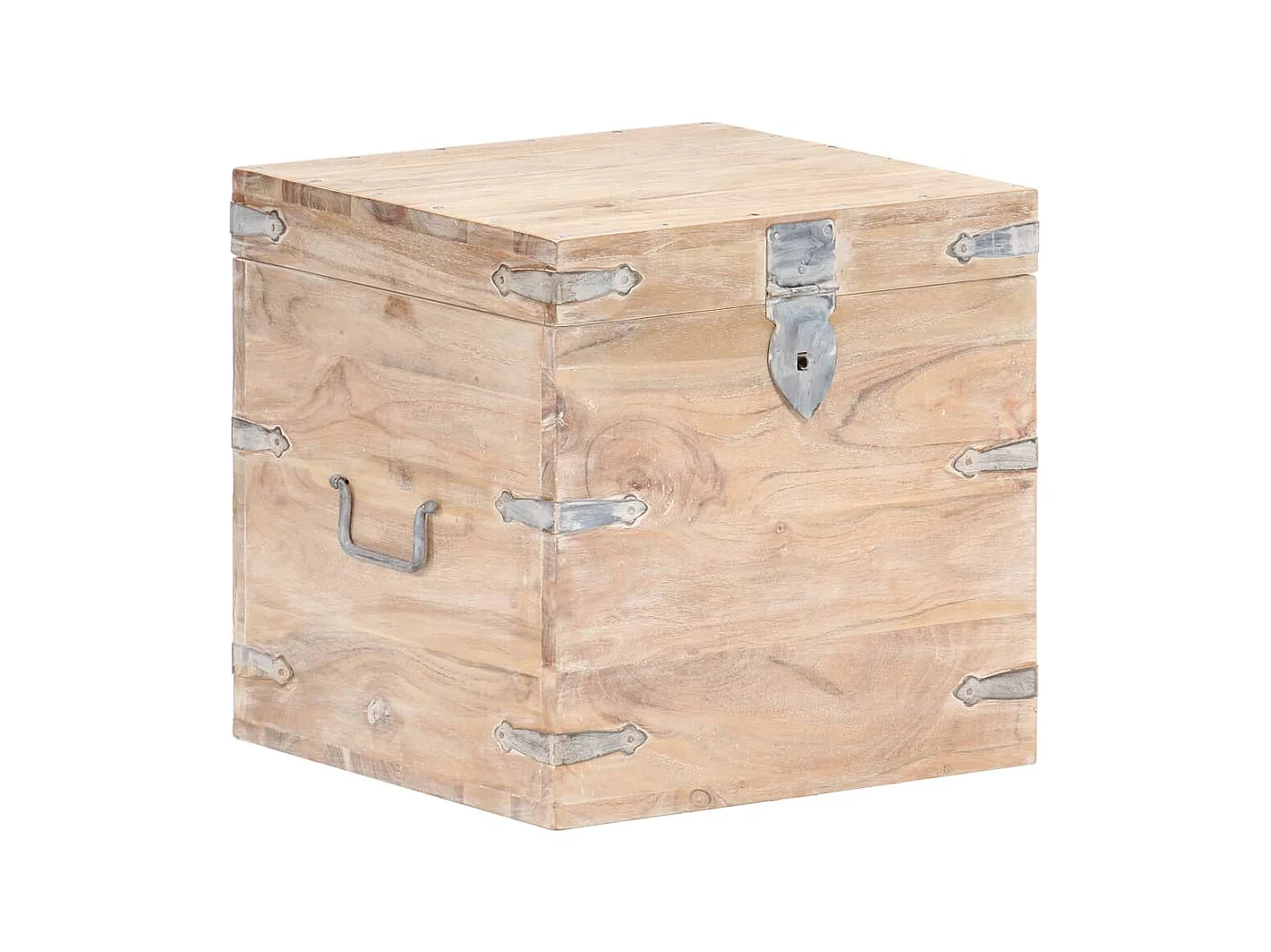 Coffre 40x40x40 Bois d'acacia solide 2