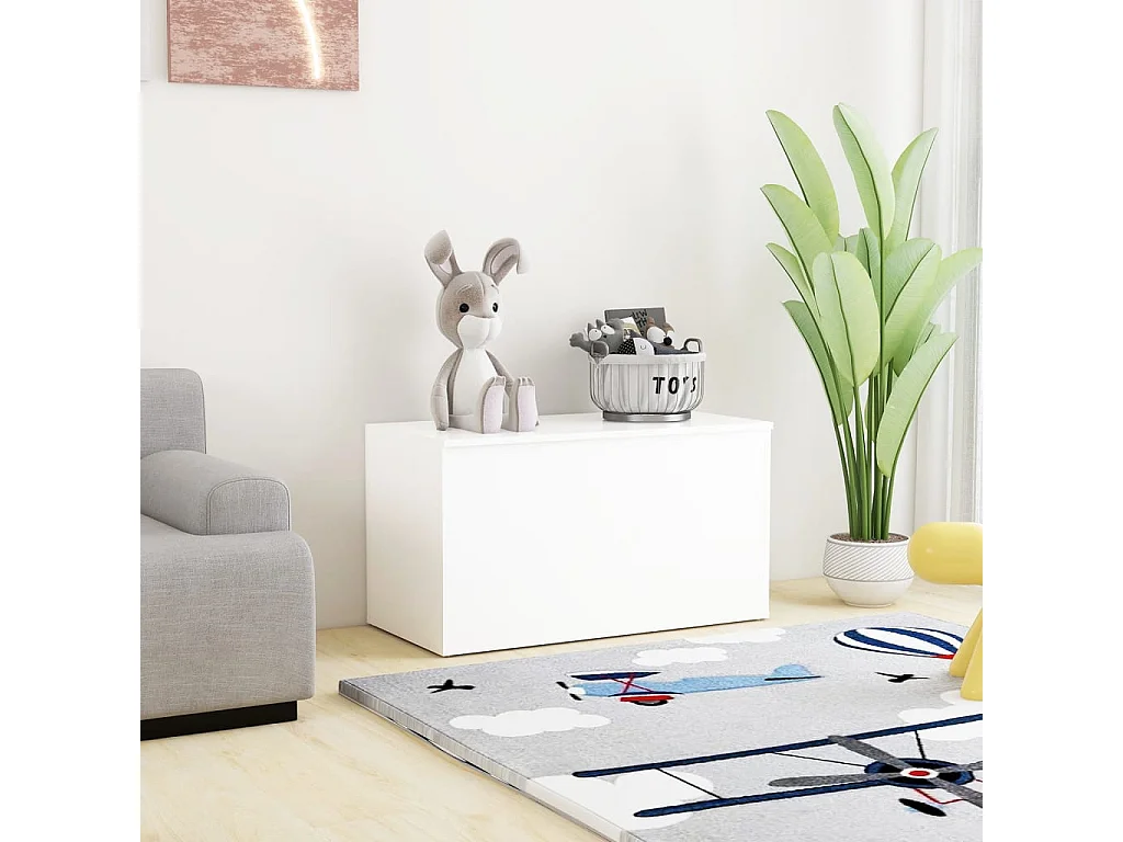 Coffre de rangement Blanc 84x42x46