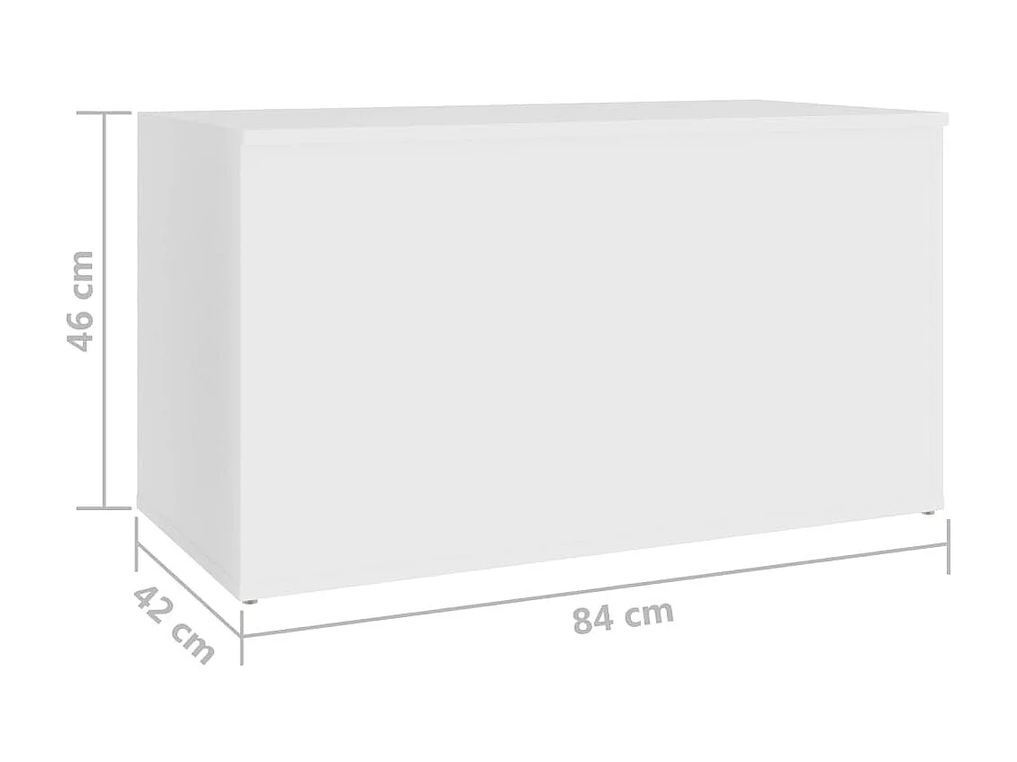 Coffre de rangement Blanc 84x42x46