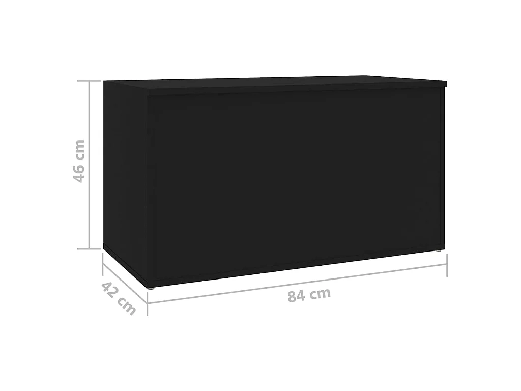 Coffre de rangement Noir 84x42x46