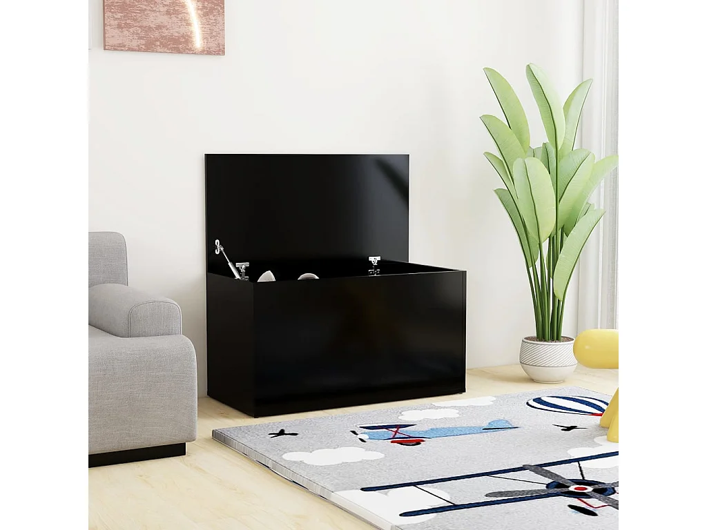 Coffre de rangement Noir 84x42x46