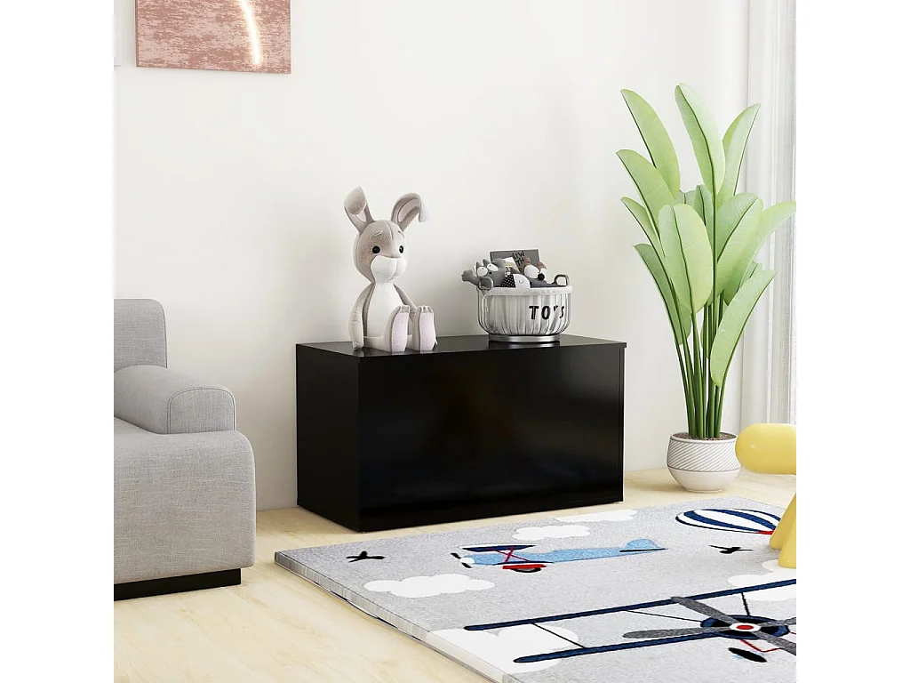 Coffre de rangement Noir 84x42x46