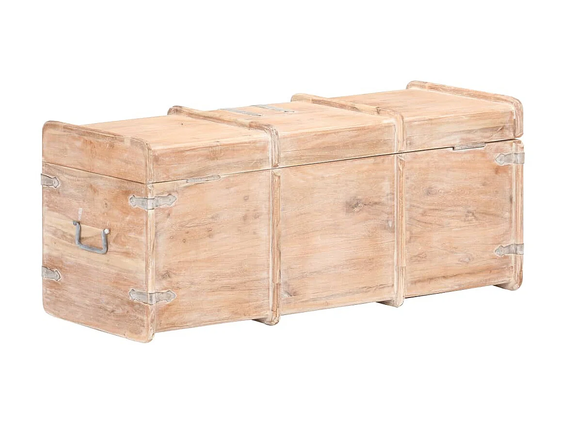 Coffre de rangement 90x40x40 Bois d'acacia solide 2