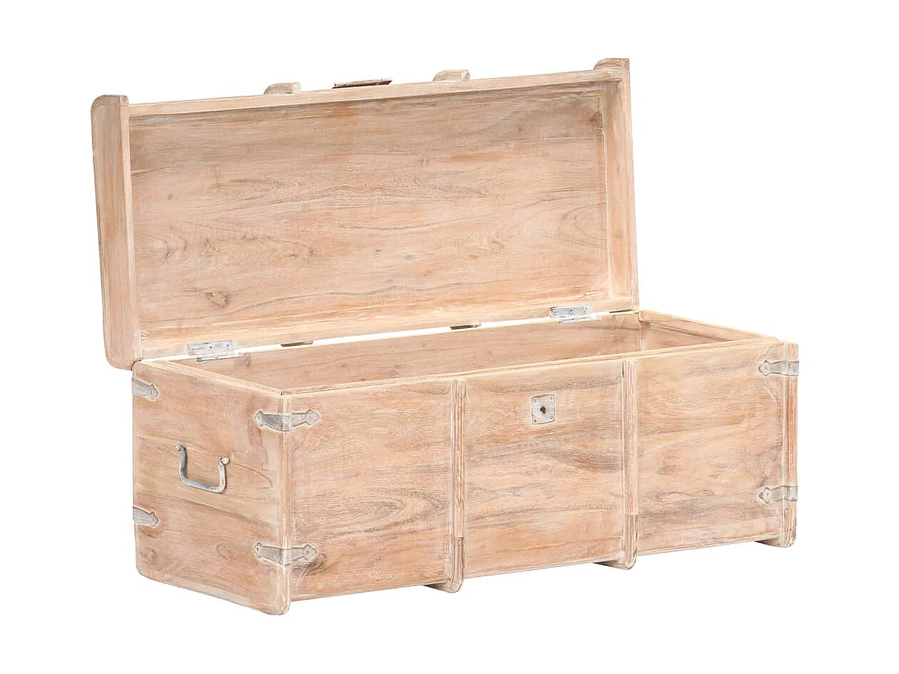 Coffre de rangement 90x40x40 Bois d'acacia solide 2