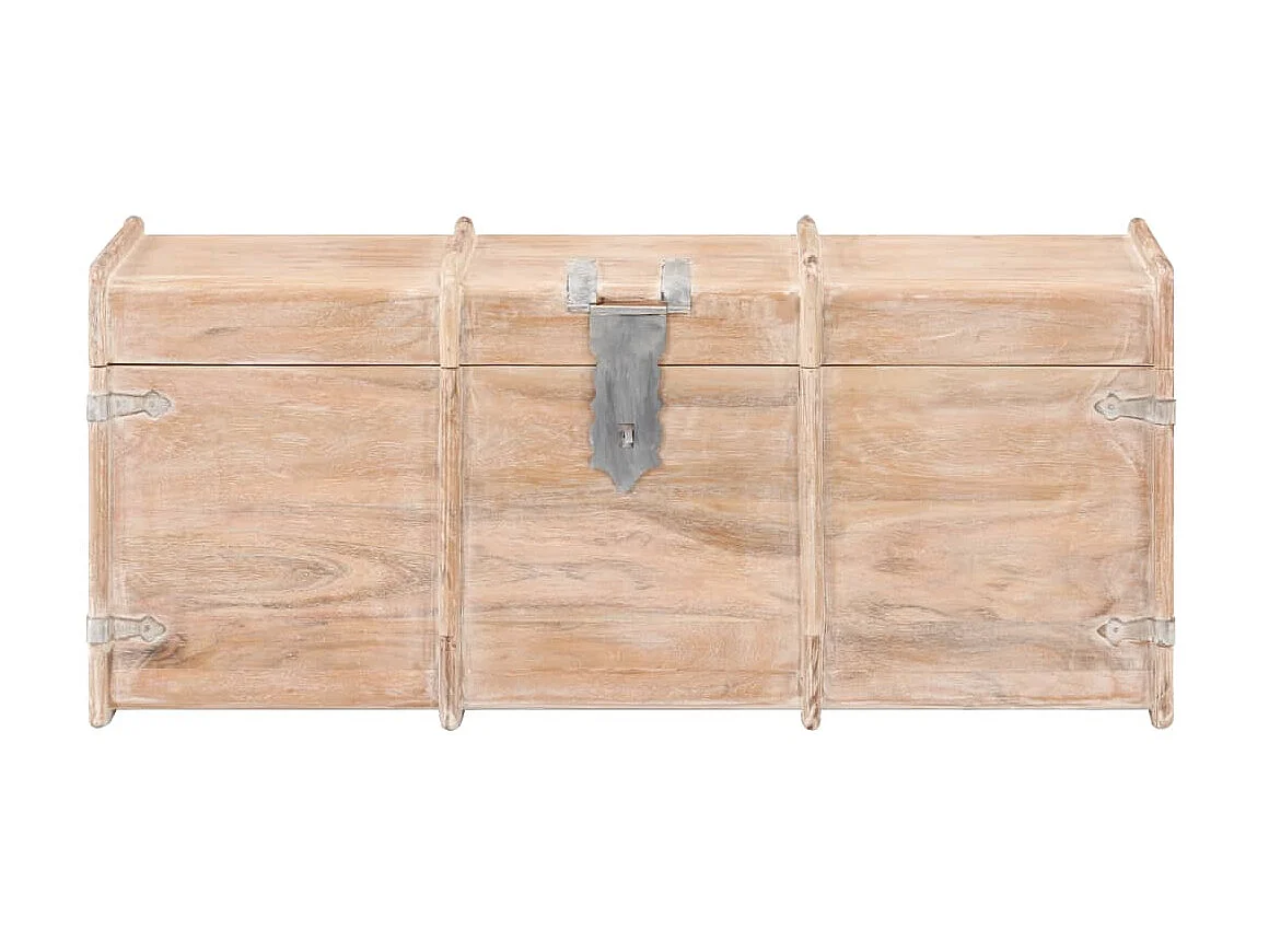 Coffre de rangement 90x40x40 Bois d'acacia solide 2