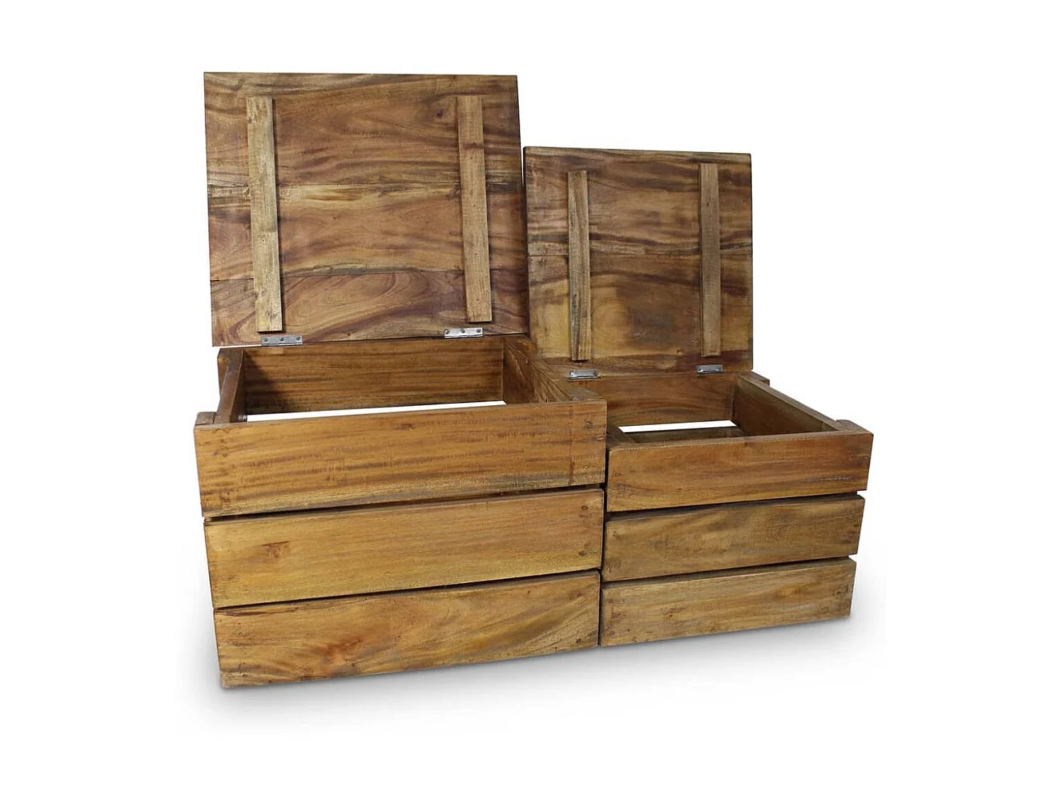 Jeu de caisse de rangement 2 pcs Bois de récupération massif