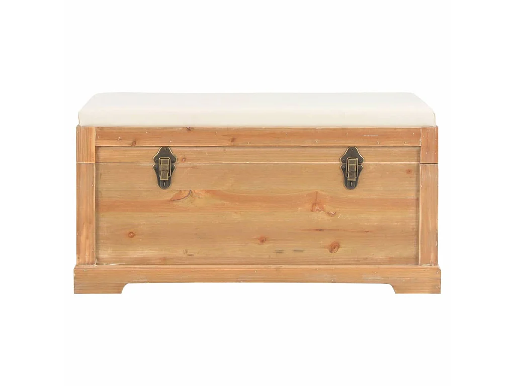 Coffre de rangement avec coussin 80x40x40 MDF