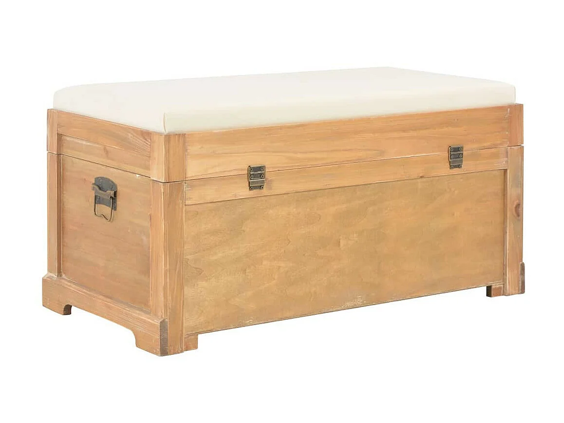 Coffre de rangement avec coussin 80x40x40 MDF