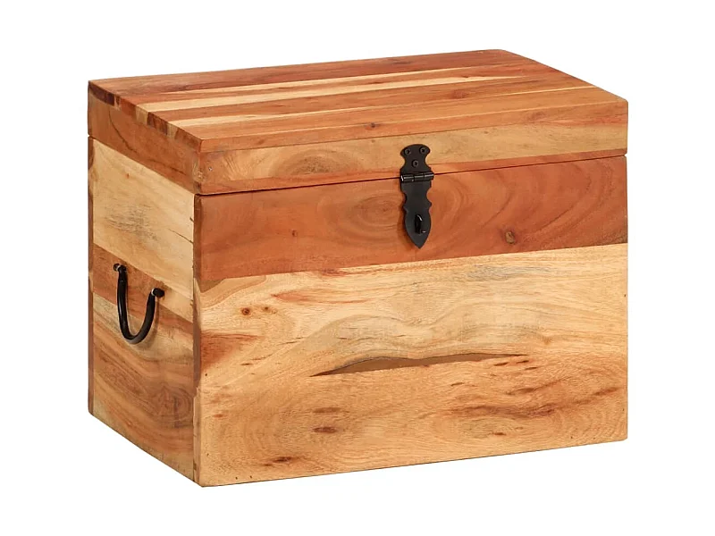 Boîte de rangement 39x28x31 Bois massif d'acacia