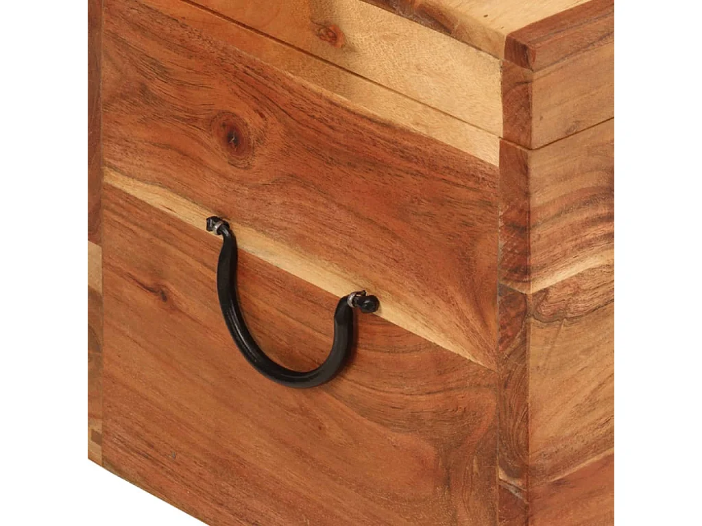 Boîte de rangement 39x28x31 Bois massif d'acacia