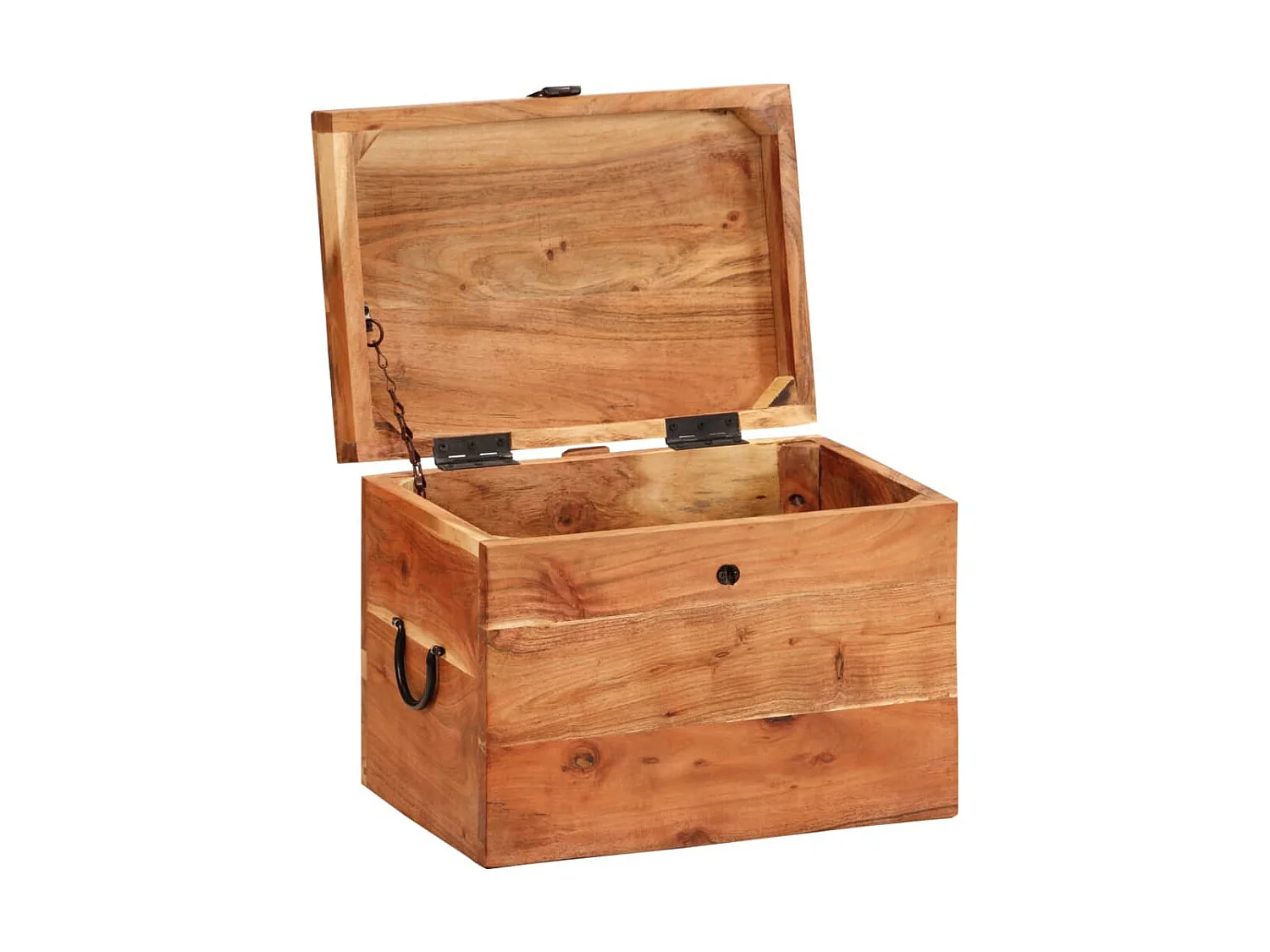 Boîte de rangement 39x28x31 Bois massif d'acacia