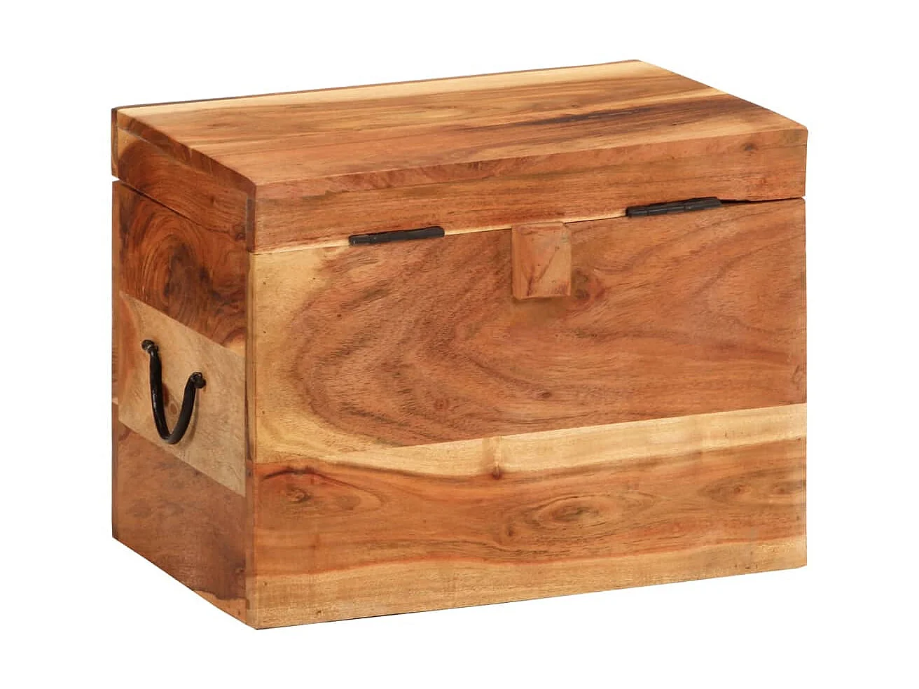 Boîte de rangement 39x28x31 Bois massif d'acacia