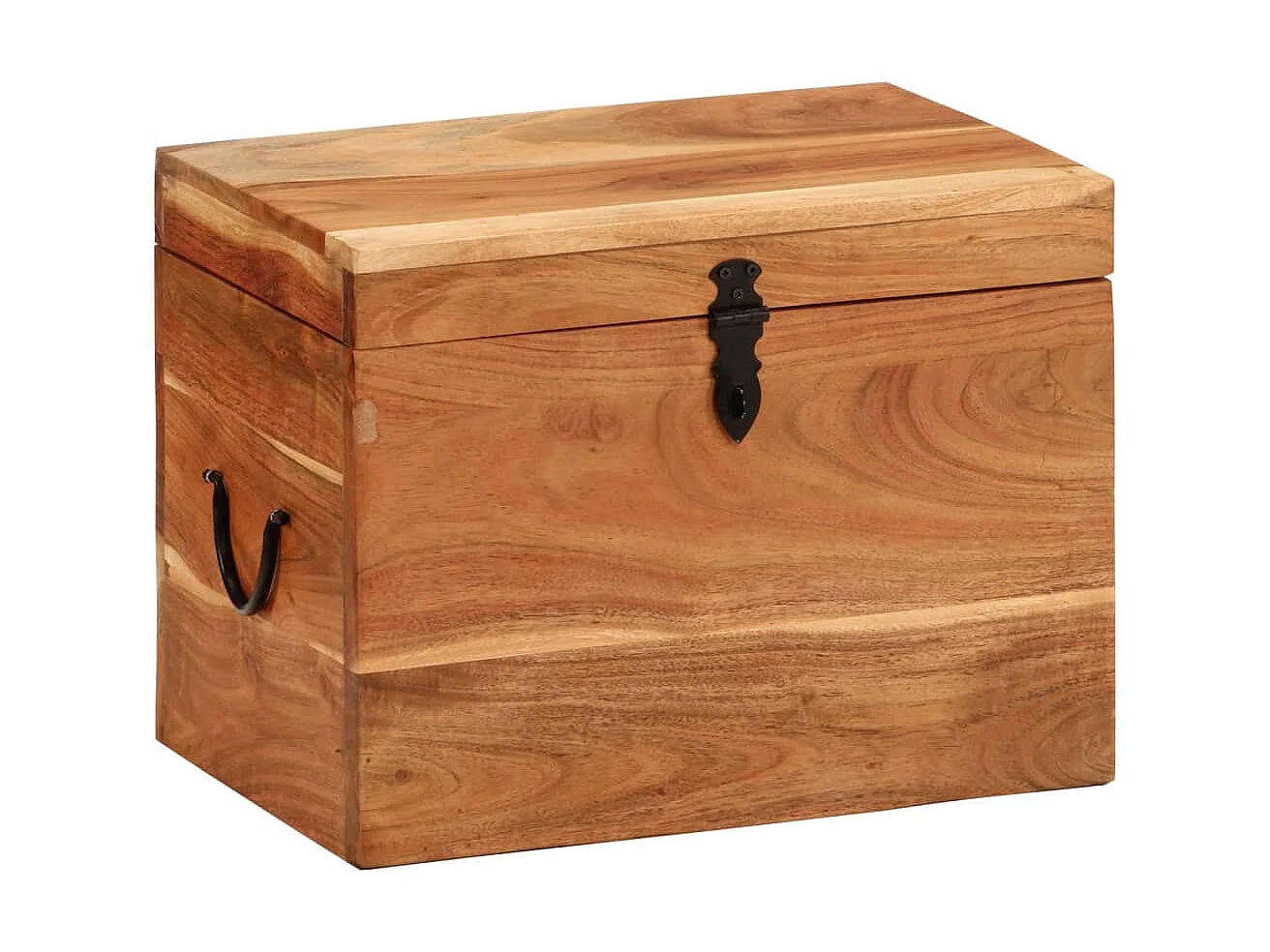 Boîte de rangement 39x28x31 Bois massif d'acacia