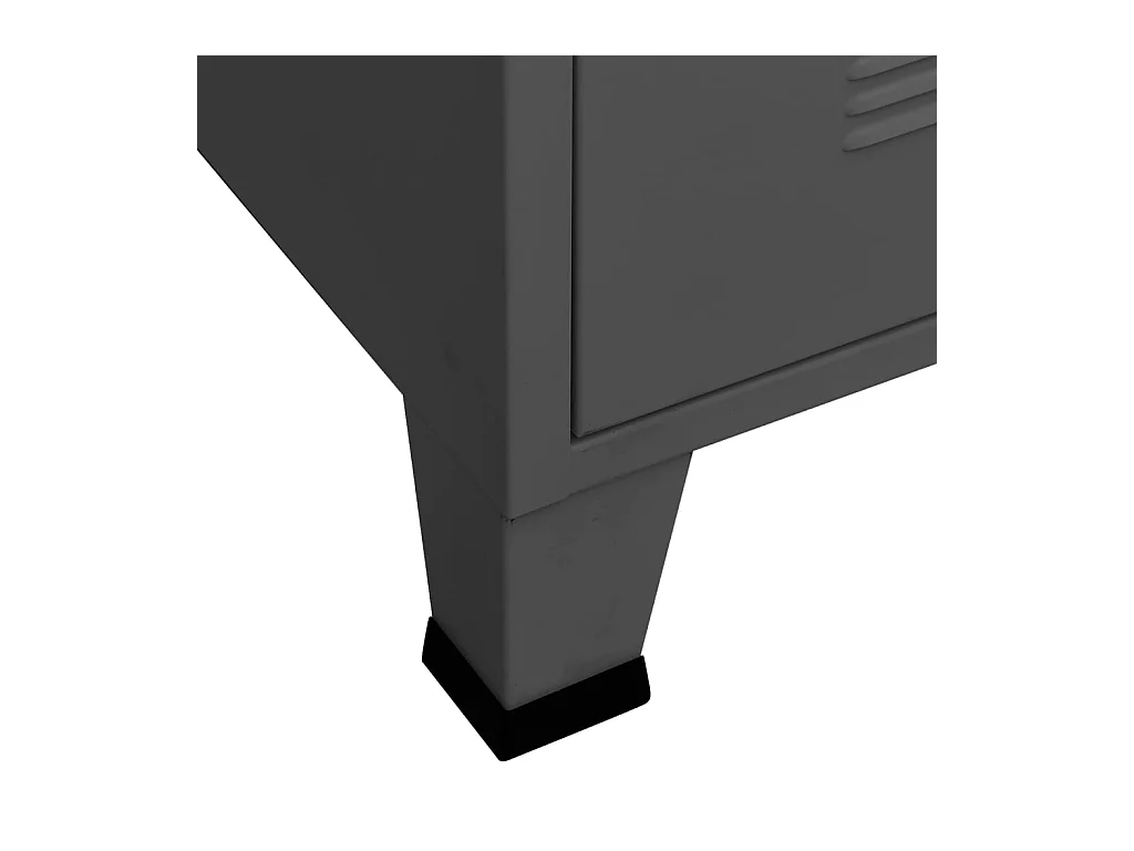 Opbergkast industrieel 70x40x115 cm metaal antracietkleurig