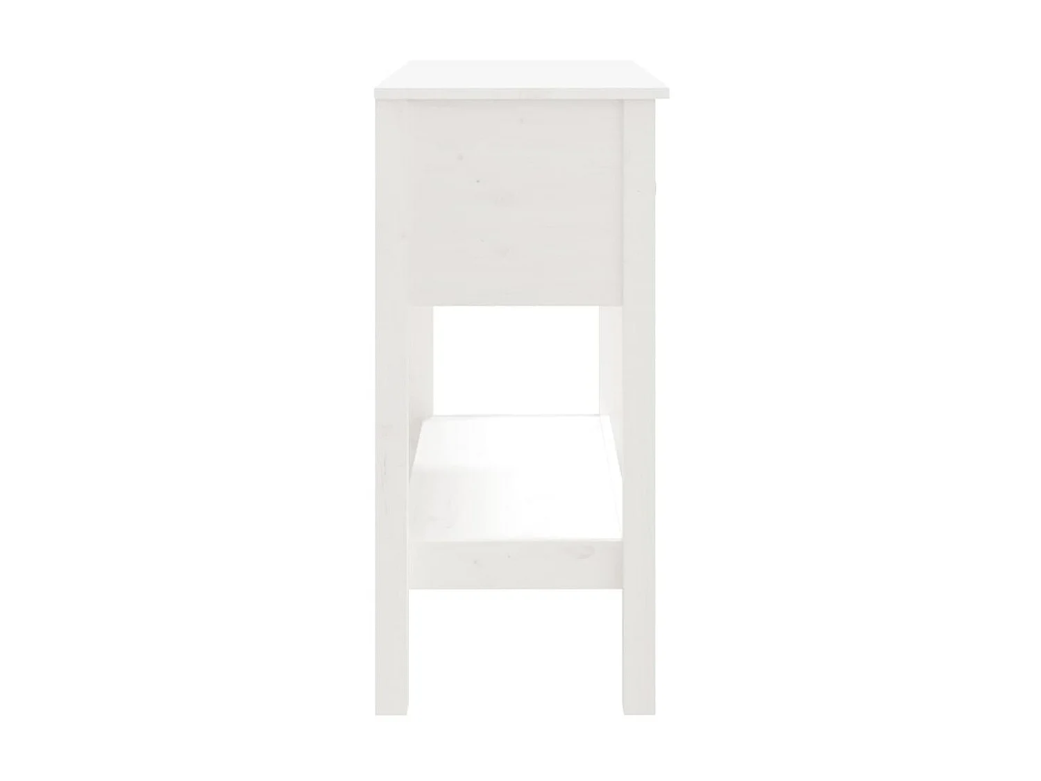 Table console Blanc 75x35x75 Bois massif de pin