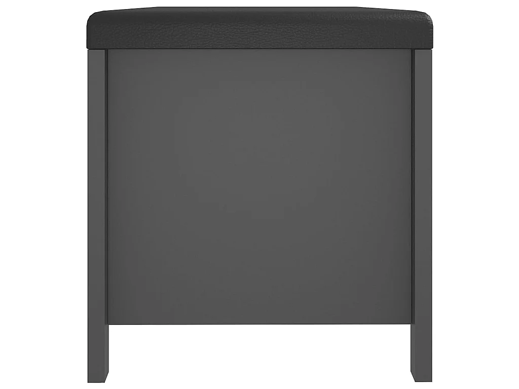 Boîte de rangement avec coussin Gris 105x40x45