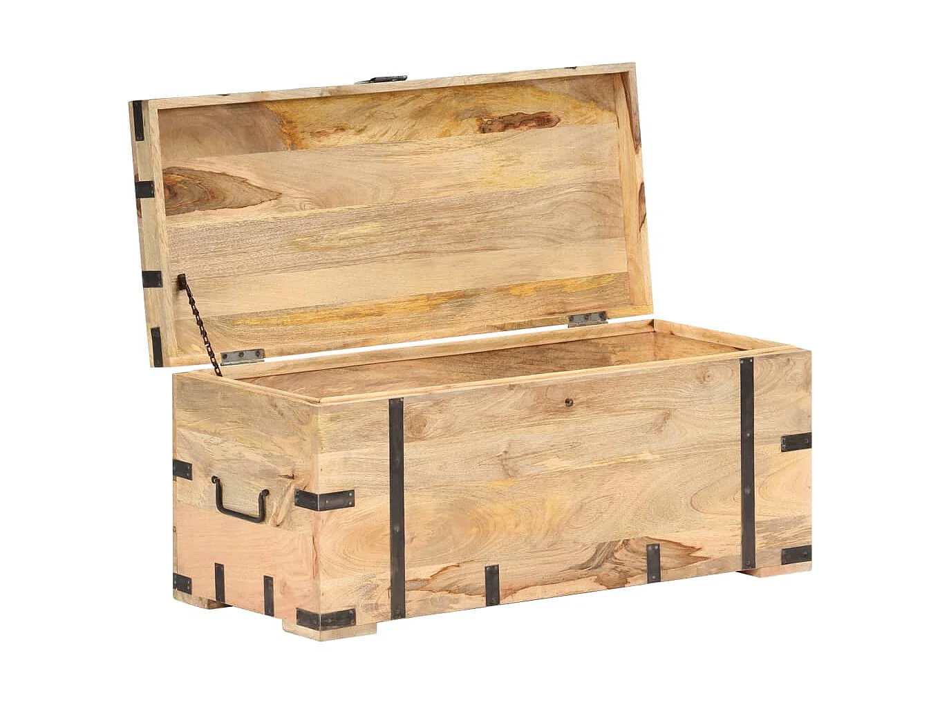 Coffre 90x40x40 Bois solide de manguier