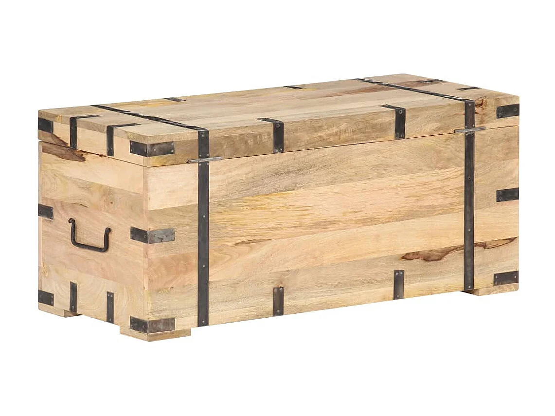 Coffre 90x40x40 Bois solide de manguier