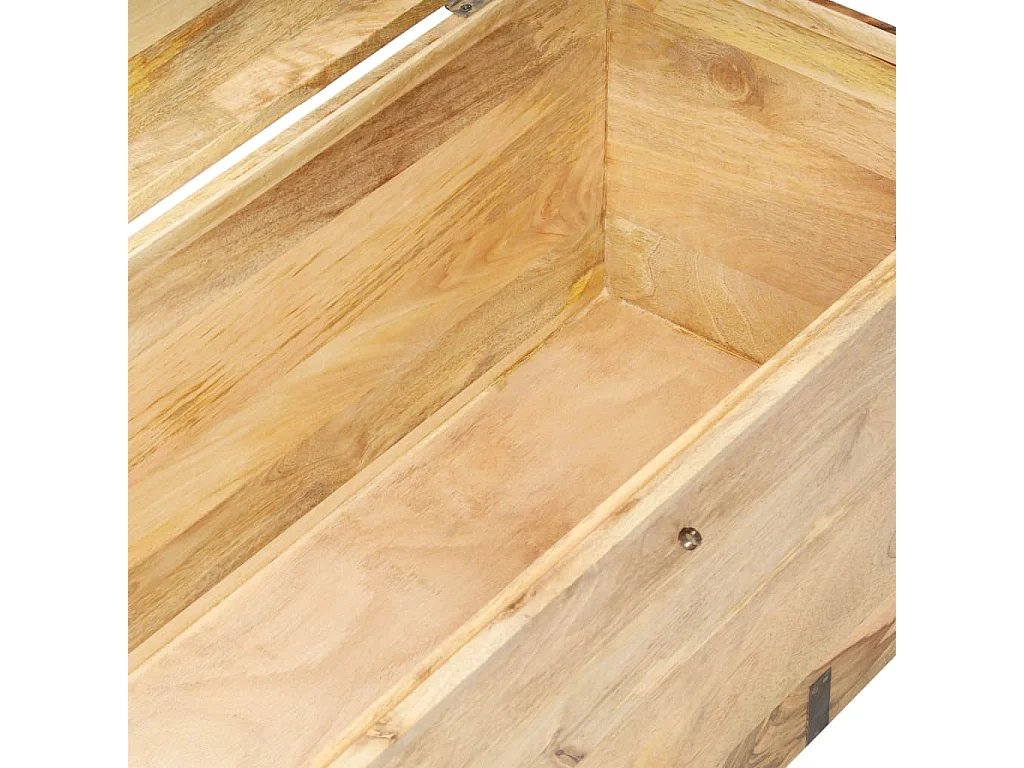 Coffre 90x40x40 Bois solide de manguier