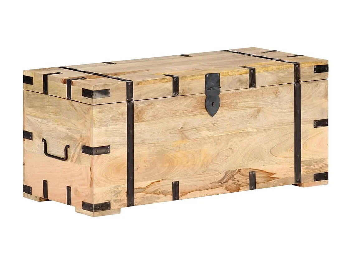 Coffre 90x40x40 Bois solide de manguier