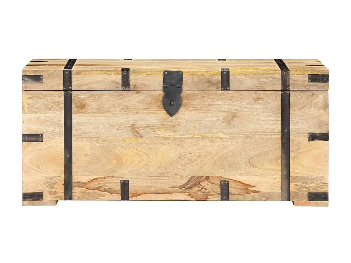 Coffre 90x40x40 Bois solide de manguier