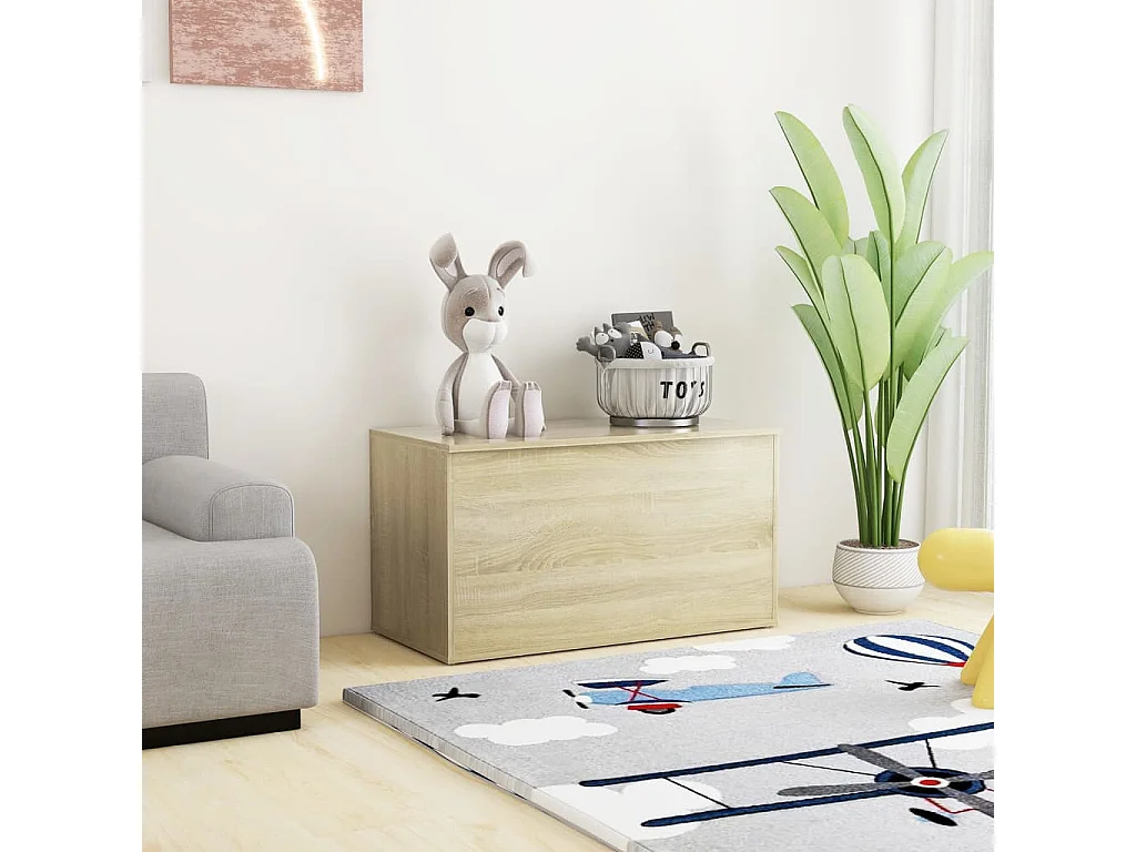 Coffre de rangement Chêne sonoma 84x42x46