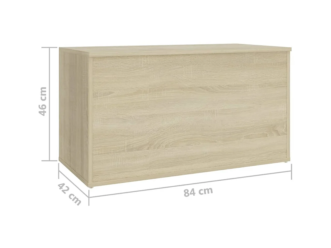 Opbergkist 84x42x46 cm bewerkt hout sonoma eikenkleurig