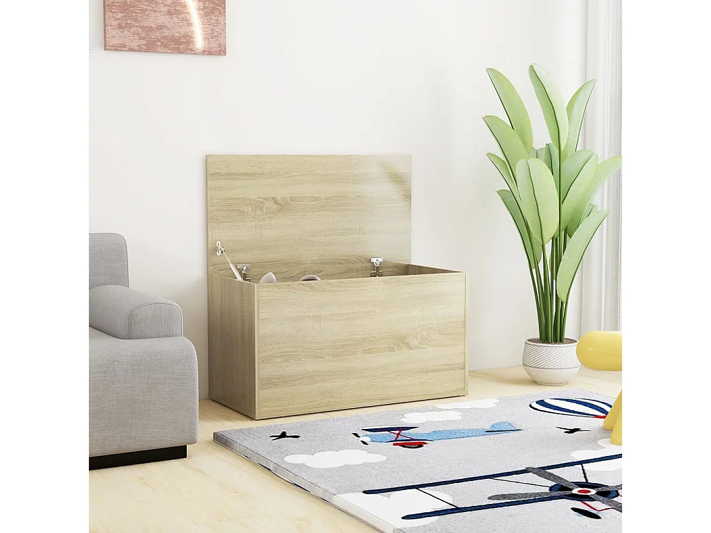 Coffre de rangement Chêne sonoma 84x42x46