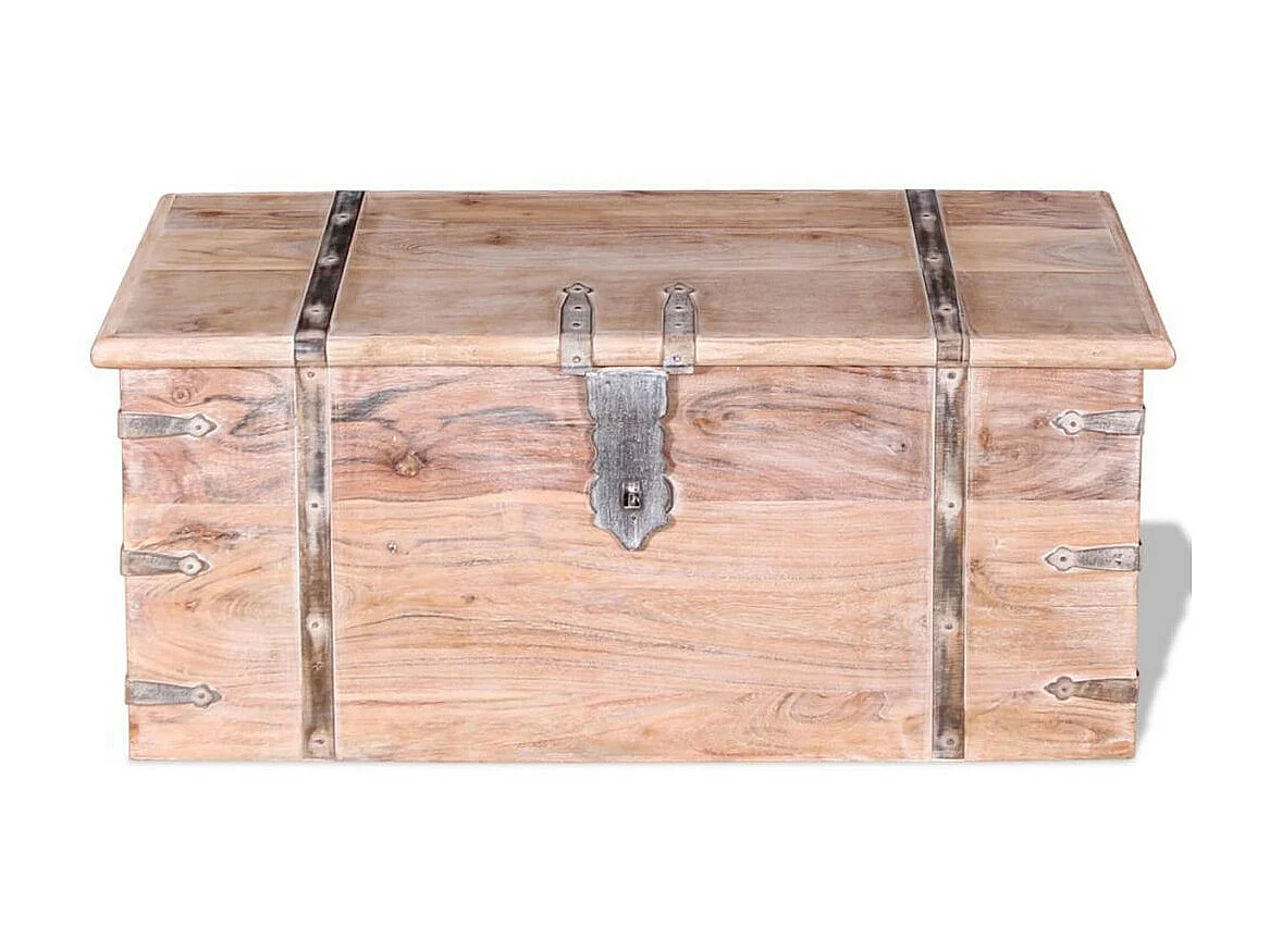 Ensemble de deux coffres de rangement Bois d'Acacia