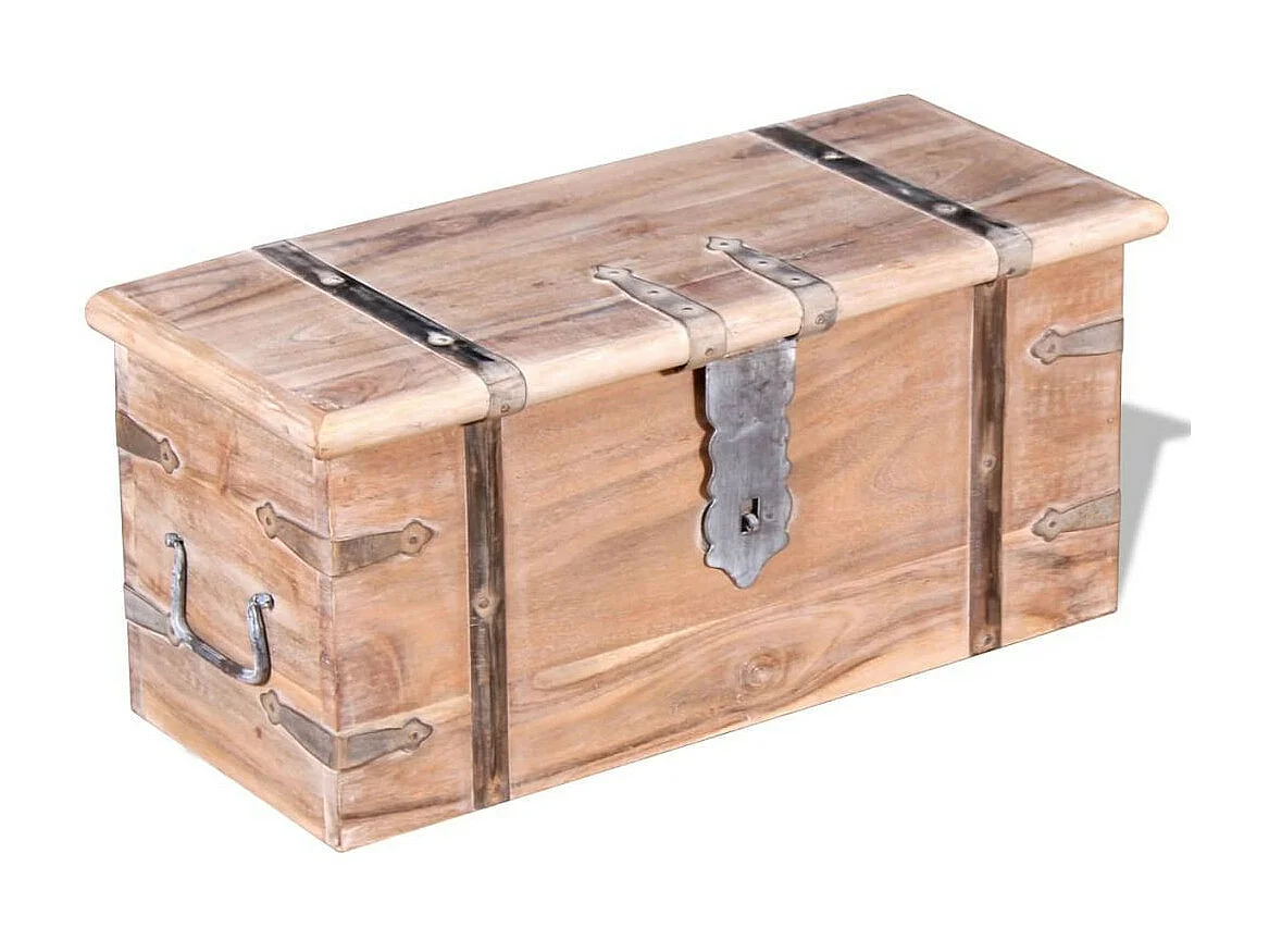 Ensemble de deux coffres de rangement Bois d'Acacia