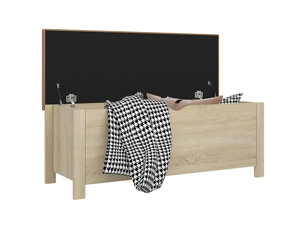 Boîte de rangement coussin Chêne sonoma 105x40x45