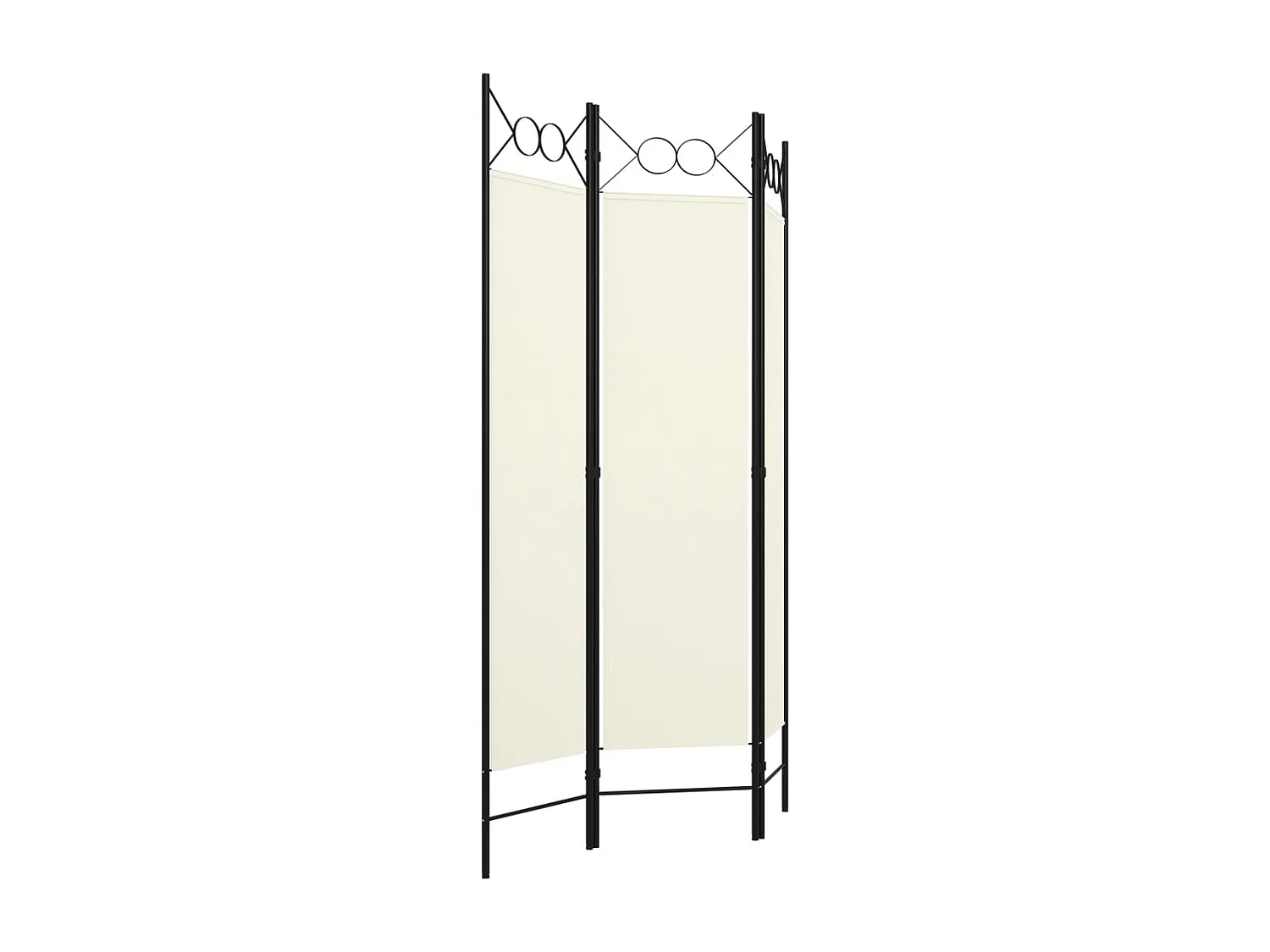 Cloison de séparation 3 panneaux Blanc crème 120x180