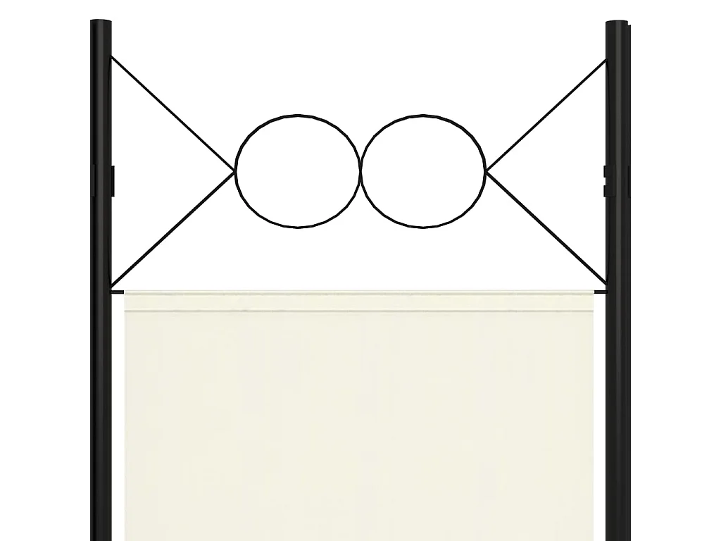 Cloison de séparation 3 panneaux Blanc crème 120x180