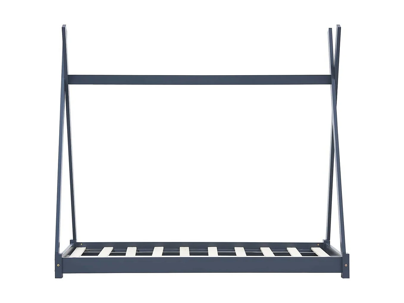 Lit enfant tente bois pin massif gris Indiana 90x200