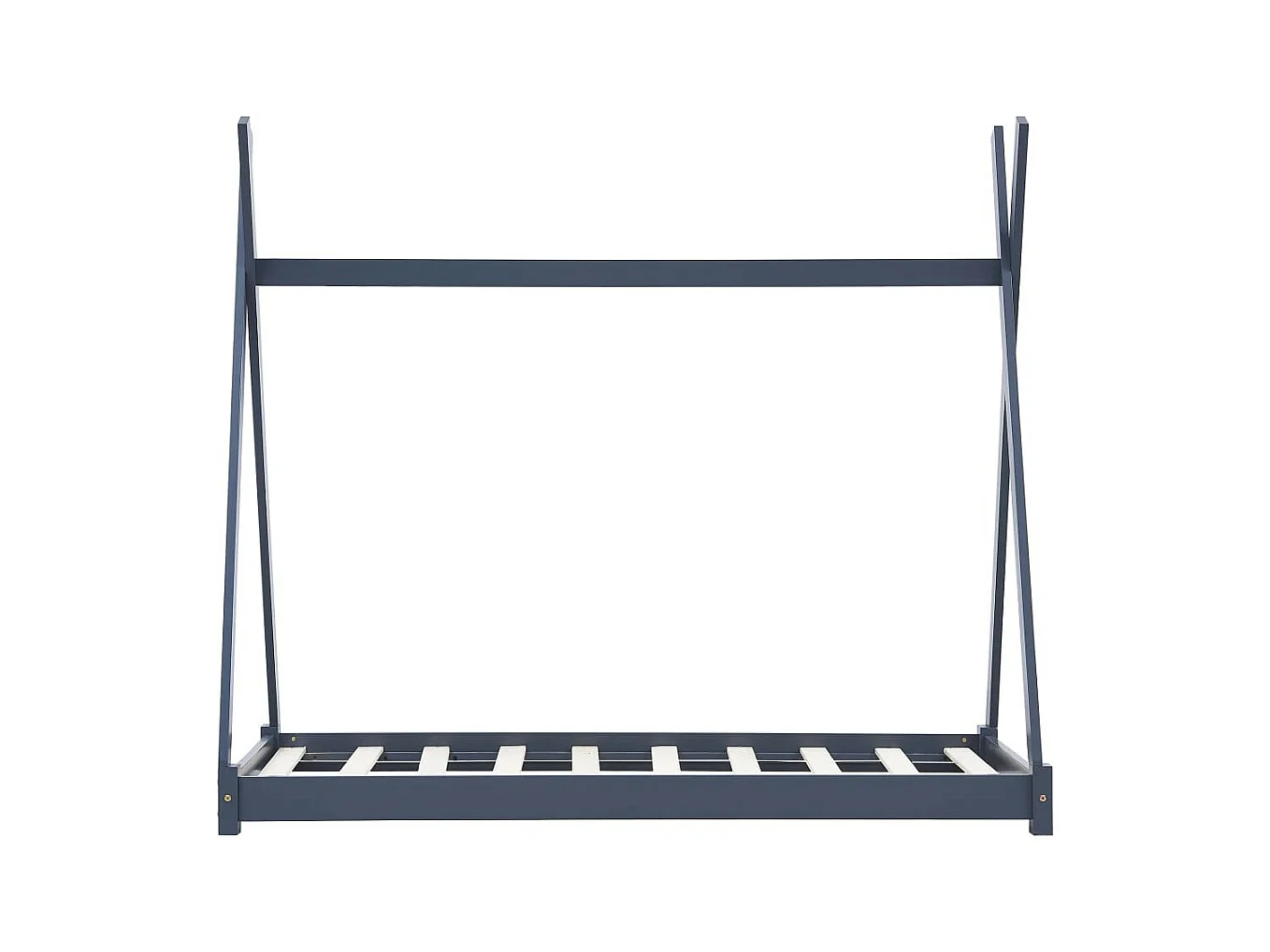 Lit enfant tente bois pin massif gris Indiana 90x200