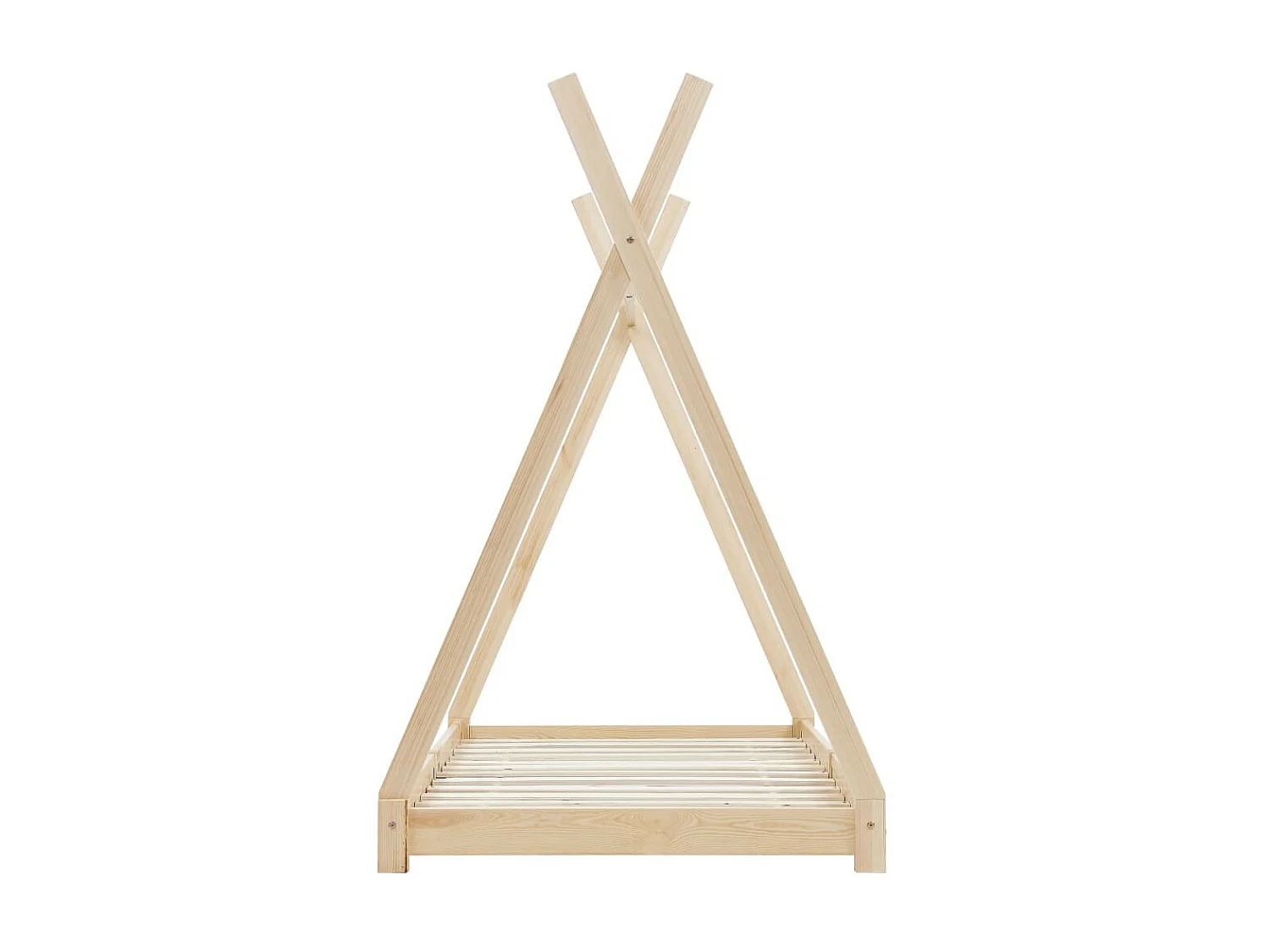 Lit enfant tente bois pin massif naturel Indiana 90x200