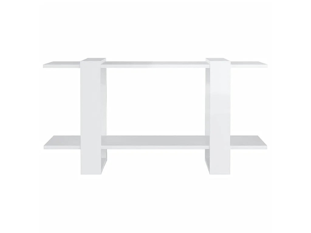 Bibliothèque Blanc brillant 100x30x51 Bois d'ingénierie