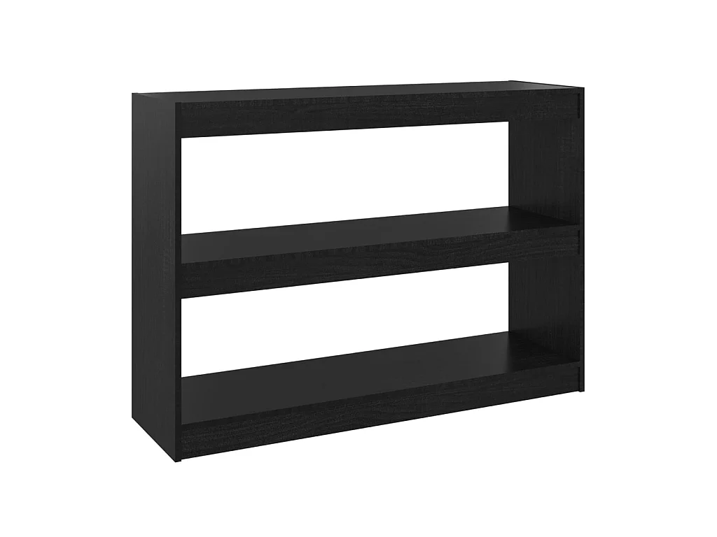 Boekenkast/kamerscherm 100x30x71,5 cm grenenhout zwart