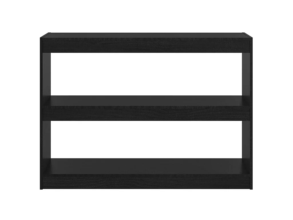 Boekenkast/kamerscherm 100x30x71,5 cm grenenhout zwart