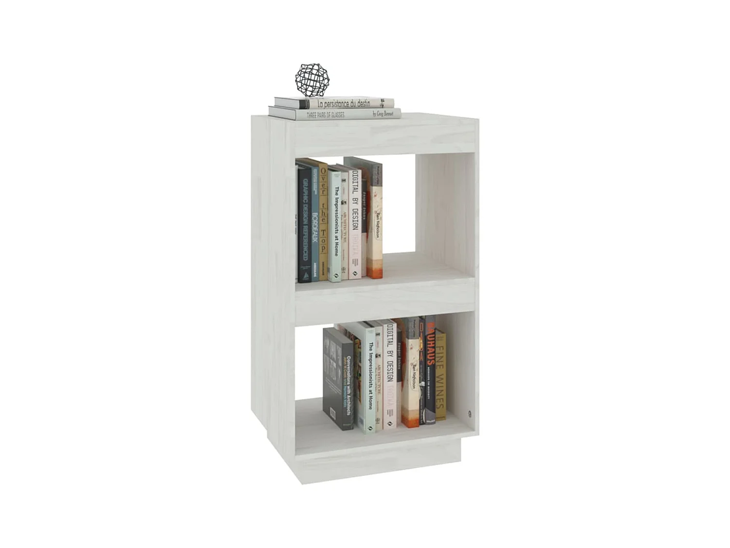 Bibliothèque Blanc 40x35x71 Bois de pin massif