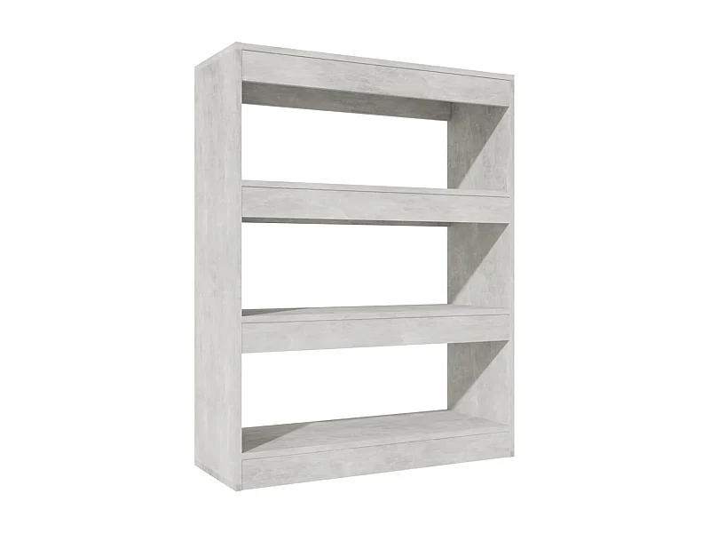 Bibliothèque-Cloison Gris béton 80x30x103 Bois d'ingénierie